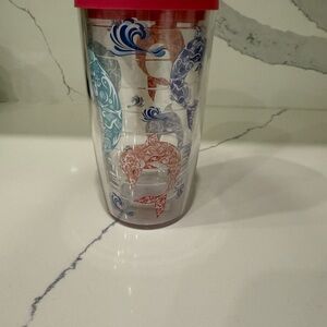 Tervis Red and Blue Coffee Tumbler with Snowflake Design